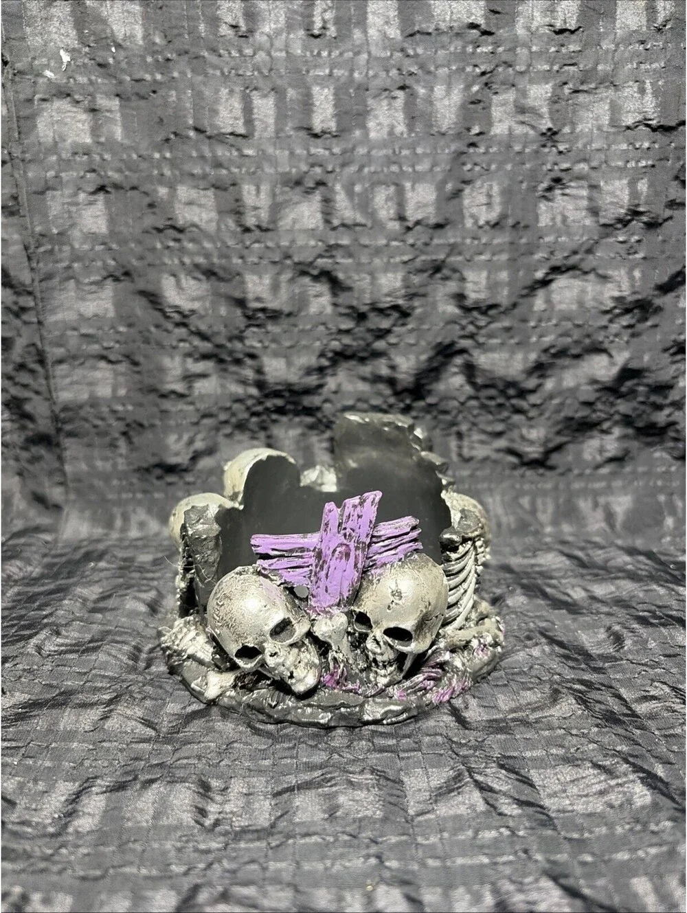 B&BW 3 Wick Candle Holder “ Skeleton Graveyard”